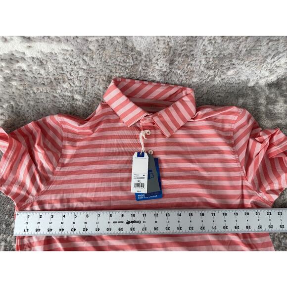 Sothern Tide Sz XL Brrr Striped Performance Active Polo Shirt Short Sleeve - Picture 4 of 9